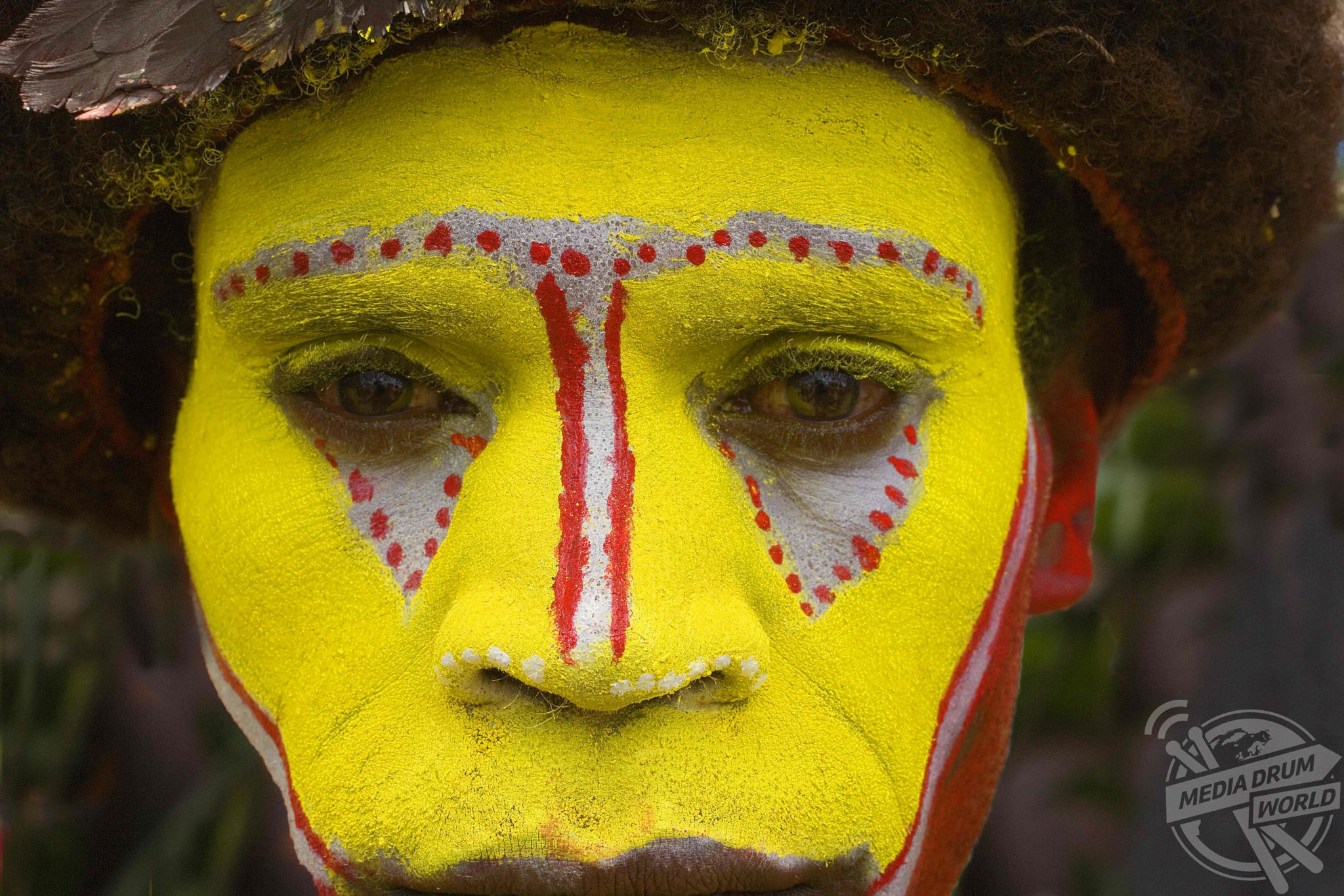Meet The Tribe Who Paint Their Faces Yellow To Intimidate Their Enemies